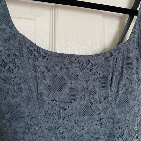 blue/grey lace corset from hollister - Picture 3 of 4